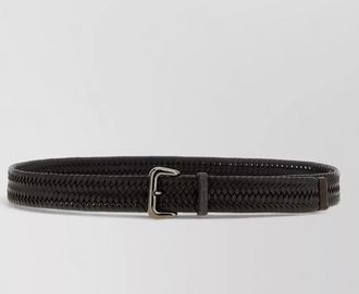 Brunello Cucinelli leather braided belt