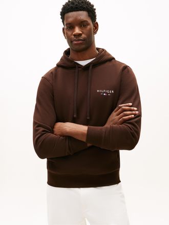 Tommy Hilfiger Hoodie TOMMY HILFIGER BRAND LOVE SMALL HILFIGER, Herren, Gr. XXL, chocolate, Sweatware, Obermaterial: 77% Baumwolle, 23% Polyester, normal normal, Rip