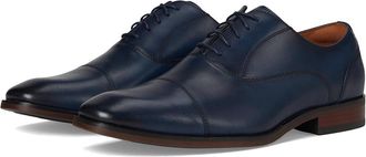 Florsheim Sorrento Lux Cap Toe Balmoral Oxford Mens Lace Up Wing Tip Shoes Navy : 10.5 W (3E), Leather