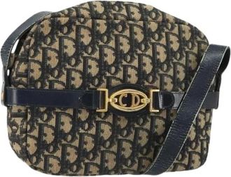Dior Pre-owned Cross Body Bags, female, Multicolor, Size: ONE SIZE Pre-owned Vintage Trotter Canvas Shoulder Bag