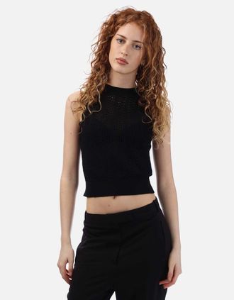 HUGO BOSS Womens Fassia Top - Black - Size: 10