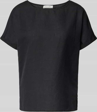 Christian Berg Loose Fit Blusenshirt aus reinem Leinen in Black, Größe 34