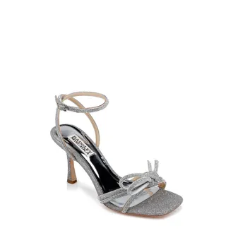Badgley Mischka Effie Sandals Womens Silver Ankle Strap Heel ZOGG3811