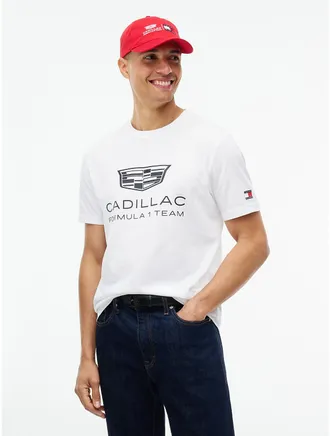 Tommy Hilfiger Mens Tommy x Cadillac F1 Team Logo T-Shirt - White - XXL