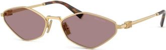 Miu Miu MU 56Zs Zonnebril - Dames - Zonnebrillen - Geel - 56 MM - Accessoires