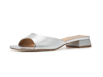 Badgley Mischka Oahu Womens Sandals Silver Leather : 8.5 M