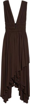 Alaia Deesse Shirred Jersey Dress in Chocolate at Nordstrom, Size 8 Us