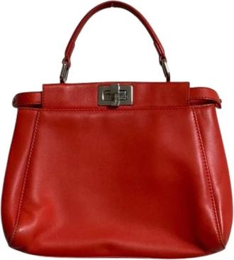 Fendi Pre-owned Vintage Handbag - Dames - Vintage Handtas - Rood - ONE Size - Leer - Vintage