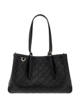 Gucci Medium GG leren schoudertas - Zwart