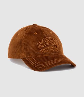 Ganni Casquette Corduroy Tortoise Shell