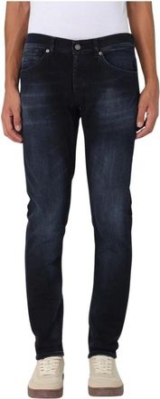 Dondup George Denim Gewassen Broek - Heren - Slim Fit Jeans - Zwart - W32 - Denim - Jeans