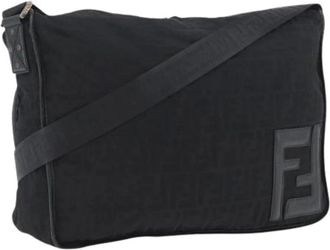 Fendi Pre-owned Cross Body Bags, female, Black, Size: ONE SIZE Pre-owned Vintage Zucca Shoulder Bag