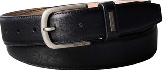 Calvin Klein Lederg&uuml;rtel CALVIN KLEIN CASUAL PIN BUCKLE 32MM FIXED, Herren, Gr. 11,5, schwarz, brushed nickel, Web, Rindsleder, unifarben, G&uuml;rtel Lederg&uuml;rtel, Gr&ouml;s