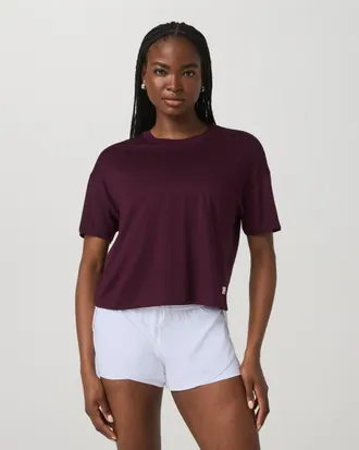 Vuori Clothing Energy T-Shirt | Cerise | XS, Size Extra Small