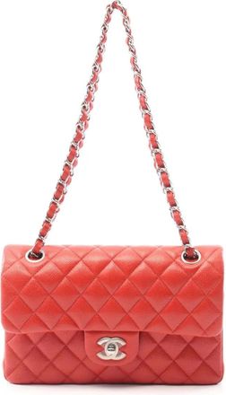 Chanel 2020 Medium Classic Caviar Double Flap shoulder bag - Red