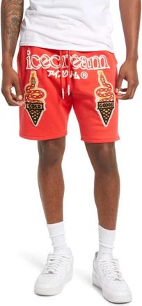 Icecream Icecream Lemon Shorts Mens Tomato Red Embroidered Cone Patch Drawstring FROG505
