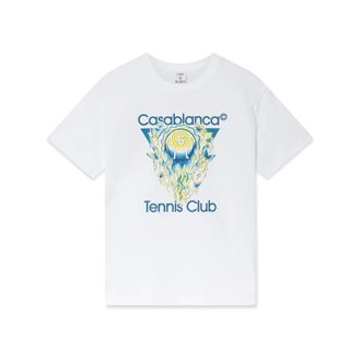 Casablanca T-Shirts, female, White, Size: XS Tennis Club Icon Tee
