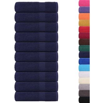 vidaXL Toallas De Mano 10uds Azul Marino 50x100cm 360gsm 100% Algod&oacute;n Vidaxl
