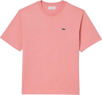 Lacoste Dames/Dames Katoen Zacht Relaxed Fit T-shirt (Roze)