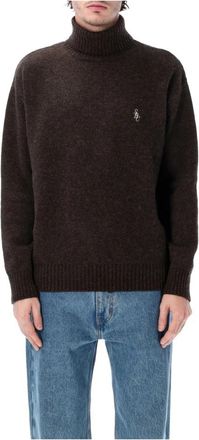 Sporty & Rich SRC Wool Turtleneck - Heren - Coltruien - Bruin - XL - Wol - Truien & Vesten