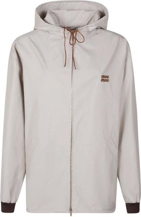 Miu Miu Jassen, Dames, Grijs, M, Lichte Jassen
