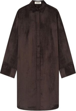 Áeron corduroy midi shirt dress - women - Viscose - S - Brown
