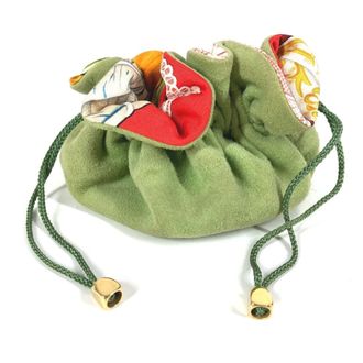 Herm&egrave;s Multi-Color Silk Suede Pouch (Pre-Owned)