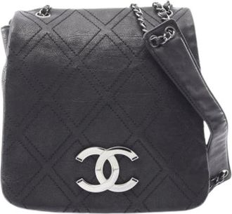 Chanel Pre-owned Vintage Schoudertas - Dames - Vintage Schoudertas - Zwart - ONE Size - Leer - Vintage