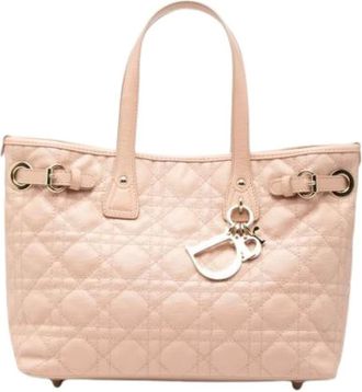 Dior Pre-owned Tote Bags, female, Pink, Size: ONE SIZE Pre-owned Vintage Quilted Tote