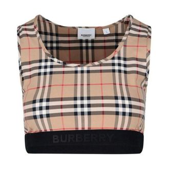Burberry Dames, Tops, Beige, Maat: XS Polyamide