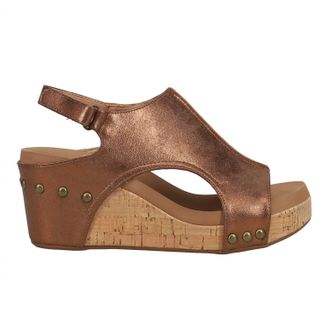 Corkys Footwear Womens Wedge Sandals In Antique Bronze