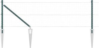 vidaXL Fence Post Other 52 pcs Grey 3.2 x 3.2 x 80 cm Steel vidaXL