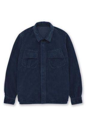 Fortela Short Corduroy Overshirt in Navy Blue at Nordstrom, Size 52 Eu