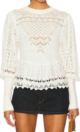 Free People Lucinda Crewneck Sweater In Ivory