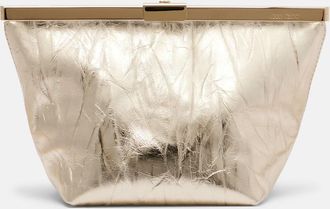 Jimmy Choo London Ganache metallic leather clutch