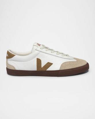 Veja Volley Mixed Leather Wing-Tip Sneakers