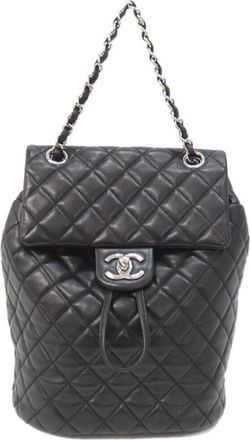 Chanel Black Leather Backpack (Pre-Owned)