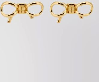 Ferragamo brass bow earrings