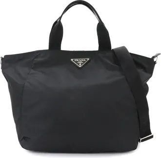 Prada Black Nylon Handbag Shoulder Bag Tote Bag (Pre-Owned)