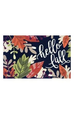R16 Home Hello Leaves Doormat in Indigo/Multi at Nordstrom Rack, Size 24X36