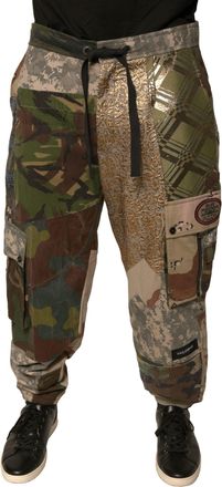 Dolce & Gabbana Multicolor Patchwork Men Jogger Mens Pants (Pre-Owned)