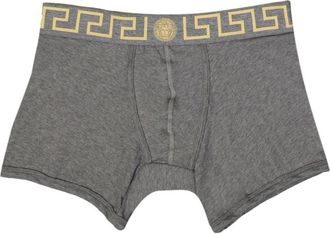 Versace Cotton-jersey Lange Trunks - Heren - Onderbroek - Grijs - S - Katoen - Ondergoed