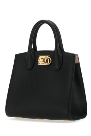 Ferragamo 211424750036 Nerobonbon Calf Lamb Lining Borse A Mano Bag