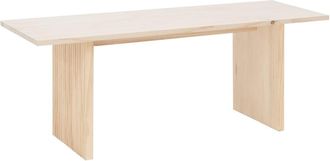 Deco Wood Banco de madera maciza en tono natural de 120x45cm