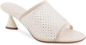 Aerosoles Jamila Slide Sandal in Crystal/Eggnog Mesh Fabric at Nordstrom Rack, Size 6.5