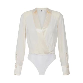 Elisabetta Franchi Dames, Tops, Wit, Maat: L