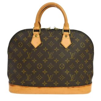 Louis Vuitton Alma Handbag Monogram Canvas Brown Canvas Handbag (Pre-Owned)