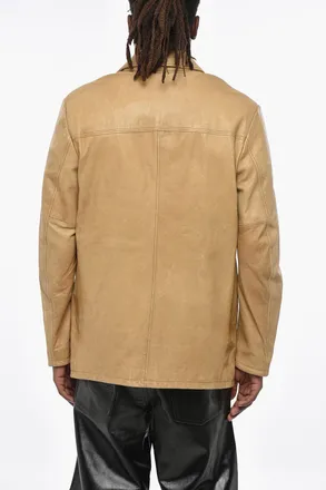 Diesel RED TAG Leather Jacket NICO with Concealed Buttoning Diesel