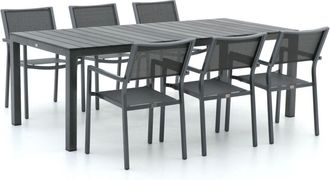 Bellagio la vita attrattiva Bellagio Roma/Fidenza 220cm dining tuinset 7-delig stapelbaar