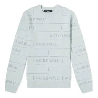 A-Cold-Wall* Chain Jacquard Knit Sweaters Ice Grey ACWMK031IC-GRY